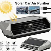 cheap Car Air Purifiers-Solar Portable Car Air Purifier Freshener With HEPA Filter Negative Ion Generator Odor Removal Smoke Car Accessiories