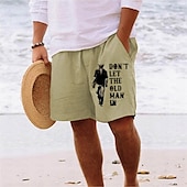 baratos Feriado-Homens Trevo de Quatro Folhas Calção Shorts de verão Shorts de praia Cintura Média Havaiana Casual Feriado Dia de São Patrício Com Cordão Cintura elástica Imprimir Designer Roupa