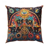 economico stile bohémien-astrolabio modello etnico modello 1pc federe per cuscini dimensioni multiple costiero cuscini decorativi per esterni morbido cuscino in velluto custodie per divano divano letto decorazioni per la casa