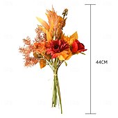 abordables Monsieur et Madame Mariage-Fabricant de bouquets décoratifs de couleur d&#039;automne, avec fleurs simulées, fleurs artificielles, plantes vertes, style ins pour mariage