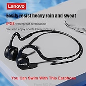 cheap TWS True Wireless Headphones-Lenovo X5 True Wireless Headphones TWS Earbuds Ear Hook Bluetooth5.0 Ergonomic Design Waterproof IPX7 Deep Bass for Apple Samsung Huawei Xiaomi MI  Fitness Gym Workout Running Mobile Phone
