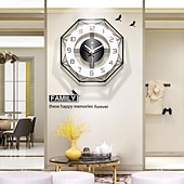 Недорогие металлический декор стен-Большие настенные часы для декора гостиной 16-дюймовые бесшумные современные настенные часы настенные часы на батарейках не тикающие черные деревянные декоративные часы настенные для кухни спальни