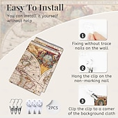 baratos tapeçaria de paisagem-mapa-múndi parede tapeçaria arte decoração cobertor cortina pendurada quarto decoração da sala de estar