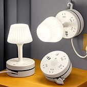 abordables electrodomésticos-Portalámparas de escritorio, lámpara de escritorio LED, luz de noche junto a la cama con enchufe que se puede utilizar en múltiples funciones. 3 tipos de luces ajustables. 3 * enchufe 2 * interfaz usb