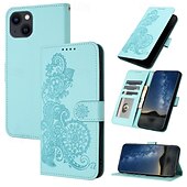cheap iPhone Cases-Phone Case For iPhone 16 iPhone 15 Pro Max iPhone 14 13 12 11 Pro Max Mini SE X XR XS Max 8 7 Plus Wallet Case Magnetic with Wrist Strap Kickstand Flower Floral TPU PU Leather