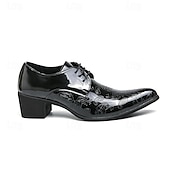 baratos Formal-sapatos masculinos para baile de formatura - oxfords de couro sintético com padrão floral azul vibrante para uso formal e de festa