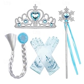 baratos festa de verão havaiano-Conjunto de cosplay de acessórios de princesa combinação elsa coroa colar de luva