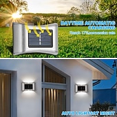 cheap Outdoor Wall Lights-2/4pcs Solar Wall Light Up and Down Outdoor IP65 Waterproof LED Step Light Solar Fence Lights For Outdoor Yard Garden Lawn Patio Courtyard Fences Driveway Pathway Decoration