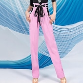 abordables Pantalon-Danse latine Danse de Salon Pantalon Ceinture / Ruban Femme Utilisation Usage quotidien Taille haute Polyester