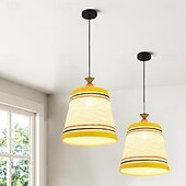 billige Pendellys-rotting pendellys håndflettet lanterneskjerm, tradisjonell klassisk lanterne hengelampe med e27 fatning, maks 40w, hengende lamper for kjøkkenøy, soverom, restaurant, kafé 110-240v