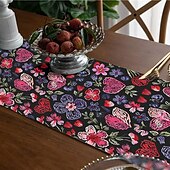 baratos Toalhas de Aparador-Inspirado em william morris arte estilo impressão corredor de mesa estilo country, decoração de mesa de jantar de cozinha, corredores de mesa de decoração de impressão para interior ao ar livre casa
