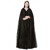 levne Pláště a pláštěnky-Středověké Renesanční plášť s kapucí Dáma Viking Ranger Dámské Keltské Viking Fantazie předvečer Všech svatých Karneval Plesová maškaráda Výkon Párty LARP Dospělé Přehoz
