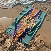 Недорогие наборы пляжных полотенец-Пляжное полотенце, банное полотенце, большое полотенце с 3D принтом и морским узором, банное полотенце, пляжная простыня, одеяло, классическое удобное одеяло из 100% микроволокна