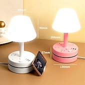abordables electrodomésticos-Portalámparas de escritorio, lámpara de escritorio LED, luz de noche junto a la cama con enchufe que se puede utilizar en múltiples funciones. 3 tipos de luces ajustables. 3 * enchufe 2 * interfaz usb