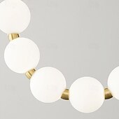 economico Luci a sospensione-lampada a sospensione a led, design a isola, lampada in vetro metallo creativa francese dal design unico, adatta per ville ed edifici duplex e scale, bianco caldo+bianco+luce neutra 110-120v 220-240v