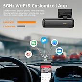 זול DVR לרכב-am100 4k dash cam adas gps cam front cam 150fov רכב dvr 24h תמיכה בחניה אחורי מצלמת פנים wifi &amp; שליטה באפליקציה