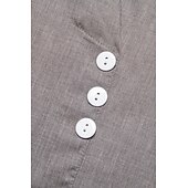 voordelige Overhemden-Dames Katoenen linnen overhemd Blouse Effen Basic Lange mouw V-hals Normale tops Werk Casual Knop Zak Zwart Wit Rood Khaki Grijs Zomer Lente