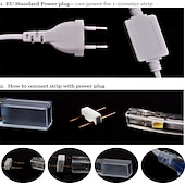 economico strisce luminose impermeabili-warterproof ha condotto la luce di striscia plug-in piscina all&#039;aperto luce di striscia impermeabile ip67 ha condotto la striscia di luce diodo nastro vacanza luce decorativa stringa di led con spina ue