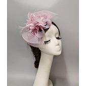 ieftine Pălării &amp; Fascinatoare-Palarioare Veșminte de cap Accesoriu de Păr Net Pălărie din voal Nuntă Ziua Doamnelor Cu Funde Floral Diadema Articole Pentru Cap