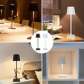 זול מנורות שולחן-מנורת שולחן אלחוטית LED נטענת מנורת שולחן usb LED משתנה 3 צבעים לעיצוב מנורת שולחן בר במסעדה