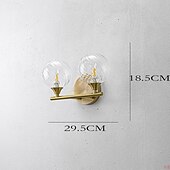 economico Luci da parete-lampada da toeletta per interni 1/2/3/4 luce lampada da toeletta per bagno, lampade da bagno su specchio lampada da bagno dorata con paralume in vetro trasparente