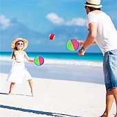economico Anti-stress-Set di 9 giochi di cattura della palla, set di giochi di lancio, paddle, lancio e cattura della palla, giocattoli da spiaggia, cortile all&#039;aperto, prato, lancio, set appiccicoso