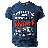 お買い得  メンズおもしろTシャツ-男性の面白い退職Tシャツ - 『伝説は正式に引退しました、コンサルティング料』グラフィックTシャツ