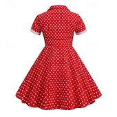 cheap Dresses-1950s Retro Vintage Rockabilly Dress Flare Dress Polka dots Fancy Dress Girls' Christmas Halloween Carnival Prom Event / Party Cocktail Party Kid's Dress Homecoming Dresses