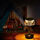 baratos Candeeiros de mesa-Candeeiro de mesa LED cogumelo com carregamento USB com design de interruptor de botão Candeeiro de mesa de três cores luz noturna decorativa mesa de cabeceira candeeiro noturno decoração interior para bar café quarto