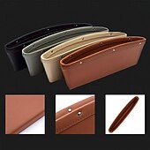 baratos Organizadores para automóveis-Organizador de espaço para assento de carro, caixa de armazenamento de couro pu à prova d'água para carro, bolso lateral de couro de ajuste universal para carteira móvel, moedas e acessórios de