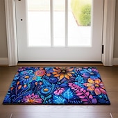 cheap Doormats-Pointillism Flowers Doormat Floor Mats Washable Rugs Kitchen Mat Non-Slip Oil Proof Rug Indoor Outdoor Mat Bedroom Decor Bathroom Mat Entrance Rug