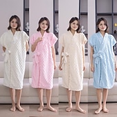 cheap Towels-Wearable Bath Towel Wrap Cozy Coral Fleece Highly Water Absorbent Beach Spa Gym Bathrobes Slip Dress Bathing Shower Cover Up Tube Dress Nightwear Sleepdress Sleeping Robe