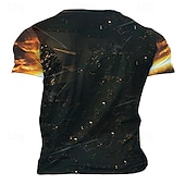 economico Magliette con stampa animale-Per uomo Animali Leone maglietta Manica corta maglietta Stampa 3D Girocollo Camicia Giornaliero Originale Retrò vintage Sportivo Per eventi Per uscire Blu Viola Marrone Primavera estate Abbigliamento