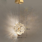 cheap Island Lights-LED Pendant Light Hanging Lamp Simple Cafe Restaurant Bar Pendant Light E27 Light Source Metal Crystal Art Droplight Flashlight Ceiling Light 110-240V