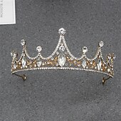 abordables Accessoires de coiffure-Couronne pour enfants, couvre-chef pour filles, bandeau en cristal, accessoires de mariage, spectacle d&#039;anniversaire pour enfants