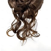 tanie Koki-Koki Kok do włosów Włosie synetyczne Kawałek włosów Przedłużanie włosów Falowana Bouncy Curl Impreza Codzienny Dzienne zużycie Brązowy