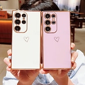 levne Pouzdra pro Samsung-telefon Carcasă Pro Samsung Galaxy S24 S23 S22 S21 Ultra Plus A54 A34 A14 A53 A33 A23 A13 A12 A52 S25 Ultra Zadní kryt Nárazuvzdorné TPU Pokování