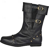 levne obuv-Retro Středověké Renesanční Boty Ploché jazzové boty Pirát Viking Křižák Pánské Pirát Steampunk Karneval Plesová maškaráda LARP Dospělí Boty