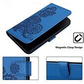 cheap iPhone Cases-Phone Case For iPhone 16 iPhone 15 Pro Max iPhone 14 13 12 11 Pro Max Mini SE X XR XS Max 8 7 Plus Wallet Case Magnetic with Wrist Strap Kickstand Flower Floral TPU PU Leather