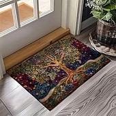 cheap Doormats-Vintage Tree of Life Doormat Floor Mats Washable Rugs Kitchen Mat Non-Slip Oil Proof Rug Indoor Outdoor Mat Bedroom Decor Bathroom Mat Entrance Rug