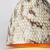 cheap Island Lights-LED Chandeliers Wabi Sabi Snakeskin Pendant Lights,Japanese Steel Shade Chandelier Modern Minimalist Hanging Lamp,Creative Droplight for Bedroom Kitchen Island Restaurant,30x31cm