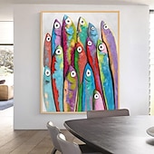preiswerte Tiergemälde-handgemaltes Fischölgemälde auf Leinwand, modernes Gemälde, Wandgemälde für Heimdekoration, Wandkunst, Gemälde, Tiergemälde