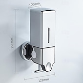 economico Dispenser sapone-distributore di sapone manuale argento 500lm / 1000lm / 1500lm con dispenser di sapone quadrato montato a parete per bagno dell&#039;hotel a leva