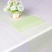 abordables Monsieur et Madame Mariage-10 pièces drapeau de table en fil de verre minimaliste moderne 30*275 cm drapeau de table de banquet de mariage d&#039;hôtel
