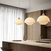 economico Luci Isola cucina-Lampade a sospensione a led per il tavolo della sala da pranzo 1 luce lampada a sospensione a soffitto in ottone per cucina isola luce illuminazione ingresso 110-240v