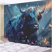 baratos tapeçarias de animais-praia iaque óculos de sol pendurado tapeçaria arte da parede grande tapeçaria mural decoração fotografia pano de fundo cobertor cortina casa quarto sala de estar decoração