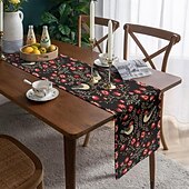 baratos Toalhas de Aparador-Inspirado em william morris arte estilo impressão corredor de mesa estilo country, decoração de mesa de jantar de cozinha, corredores de mesa de decoração de impressão para interior ao ar livre casa