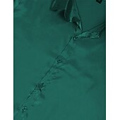 お買い得  メンズサテンシャツ-男性用 シャツ サテンシャツ カジュアルシャツ ボタンアップシャツ 平織り 日常 バケーション ブラック ホワイト ワイン ネイビーブルー 長袖 ラペル 春 &amp; 秋 衣類