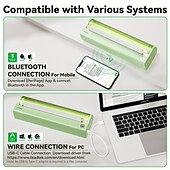 cheap Scanners &amp; Printers-A4 ink-free Small Work Paper Office Portable Mini High Cleaning Brush Question Printer