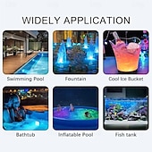 cheap Underwater Lights-2pcs Rechargeable Submersible Pool LED Light with Remote Control, LED Underwater Light Multicolor LED Diving Pool Light USB Timer Color Changing Aquarium Fish Tank Night Light